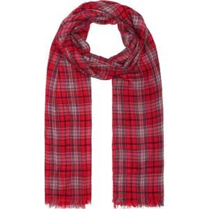 Isabel Marant Wool Scarf Red Plaid New Lightweight Luxury